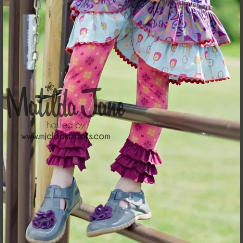 Matilda Jane girls size 4 Ruffle Leggings